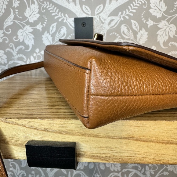 Coach Crosstown Crossbody in Brown Pebbled Leather 53083 EUC Silver Hardware - Picture 9 of 14